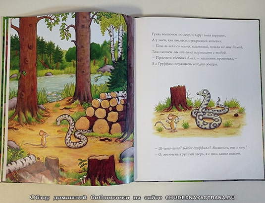 Обзор книги: Груффало, мышонок встречает змею