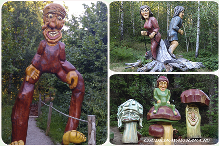 Парк деревянных скульптур возле Графенхаузен, Германия, Черный лес